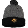 Top Of The World Women's Black Iowa Hawkeyes Snug Cuffed Knit Hat With Pom In Black