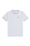 Psycho Bunny Pima Cotton Tipped Logo Tee In White