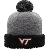 TOP OF THE WORLD TOP OF THE WORLD BLACK VIRGINIA TECH HOKIES SNUG CUFFED KNIT HAT WITH POM