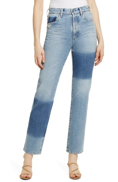 Ag Alexxis High Waist Straight Jeans In 23 Years Facade Patched