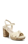 Lifestride Lucky Block Heel Platform Sandal In Butter Fabric