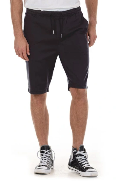 Modern American Twill Jogger Shorts In Vint Black