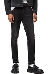 Allsaints Ronnie Stretch Jeans In Washed Black