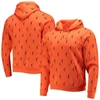 THE WILD COLLECTIVE ORANGE WNBA ALLOVER LOGOWMAN PULLOVER HOODIE