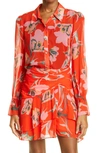 MILLY LACEY FLOATING FLORAL BLOUSE