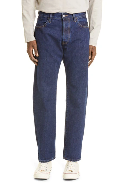 Pangaia Brand-print Straight-leg Organic-cotton And Hemp-blend Jeans In Mid Wash