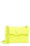 Kurt Geiger Kensington Leather Mini Crossbody Bag In Yellow