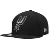 NEW ERA NEW ERA BLACK SAN ANTONIO SPURS TEAM WORDMARK 59FIFTY FITTED HAT