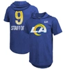 MAJESTIC MAJESTIC THREADS MATTHEW STAFFORD ROYAL LOS ANGELES RAMS SUPER BOWL LVI NAME & NUMBER SHORT SLEEVE H