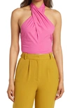 STAUD KAI TWIST CROP HALTER TOP