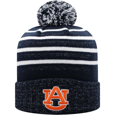 Top Of The World Women's Navy Auburn Tigers Shimmering Cuffed Knit Hat With Pom
