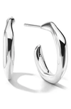 Ippolita Sterling Silver Classico Squiggle Mini Hoop Earrings In Silver