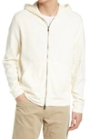 Theory Men's Balena Waffle Zip Hoodie In Stone White