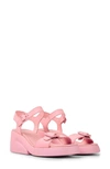 Camper Kaah Buckled Leather Sandals In Pastel Pink