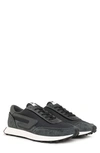 Diesel S-racer Lc Leather And Mesh Trainers In Jet Black