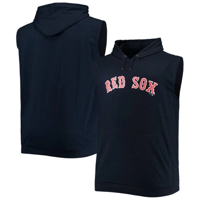 Profile Navy Boston Red Sox Jersey Muscle Sleeveless Pullover Hoodie