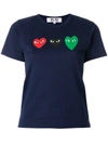 Comme Des Garçons Play Printed Heart T-shirt In Blue