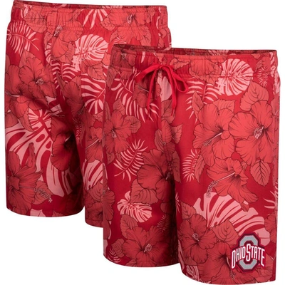 COLOSSEUM COLOSSEUM SCARLET OHIO STATE BUCKEYES THE DUDE SWIM SHORTS