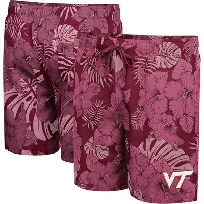 Colosseum Maroon Virginia Tech Hokies The Dude Swim Shorts