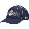 UNDER ARMOUR YOUTH UNDER ARMOUR NAVY NAVY MIDSHIPMEN BLITZING ACCENT PERFORMANCE ADJUSTABLE HAT