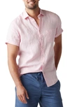 Rodd & Gunn Regular Fit Ellerslie Linen Shirt In Shell Pink