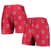 Concepts Sport Scarlet Ohio State Buckeyes Flagship Allover Print Jam Shorts In Scarlet