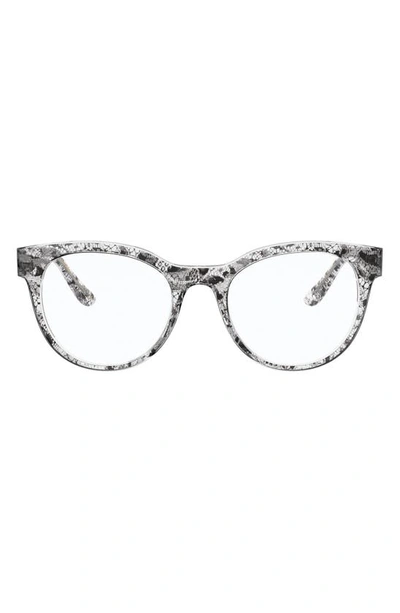 Dolce & Gabbana 55mm Rectangle Optical Glasses In Black