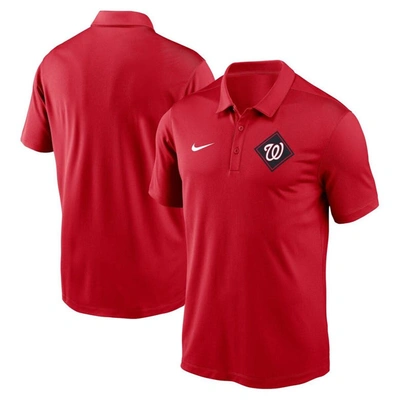 Nike Men's  Red Washington Nationals Diamond Icon Franchise Performance Polo Shirt