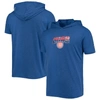 NEW ERA NEW ERA HEATHERED ROYAL CHICAGO CUBS HOODIE T-SHIRT