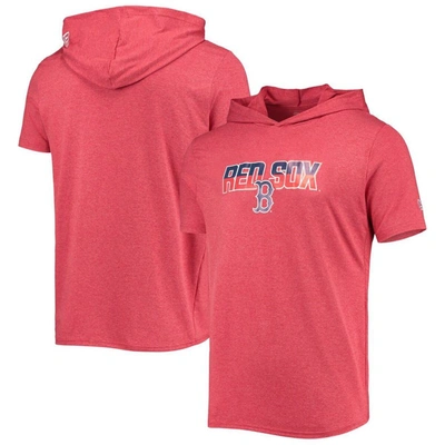 New Era Men's  Heathered Red Boston Red Sox Hoodie T-shirt