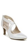Lifestride Giovanna 2 Womens Comfort Insole Cut-out Pumps In Silver
