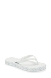 Versace Womens White Rubber Flip Flops