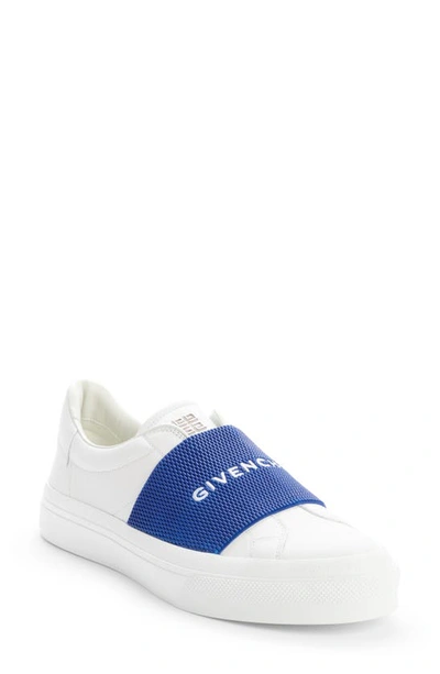 Givenchy Men's City Court Elastic & Leather Sneakers In White