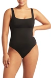 Sea Level Underwire One-piece Swimsuit In Black