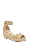Pelle Moda Krisa Scalloped Wedge Sandal In Beige