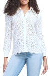L Agence Jenica Lace Button-down Blouse In Ivory