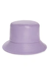 Stand Studio Vida Faux Leather Bucket Hat In Powder Purple