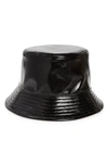 STAND STUDIO VIDA PATENT FAUX LEATHER BUCKET HAT