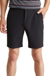 Bugatchi Flat Front Shorts In Black