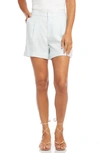 Karen Kane High Waist Pleated Shorts In Mint