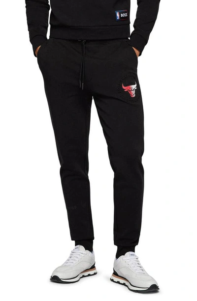 Hugo Boss Slamdunk2 3 Embossed Sweatpants In Black Chicago Bulls