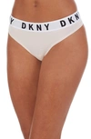 Dkny Cozy Boyfriend Thong Dk4529 In Pearl Cream