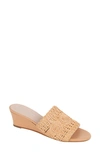Patricia Green Siesta Raffia Wedge Slide Sandal In Natural