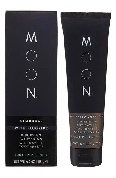 MOON MOON LUNAR PEPPERMINT CHARCOAL WITH FLUORIDE WHITENING TOOTHPASTE