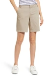Caslon 9-inch Stretch Cotton Twill Shorts In Tan Cobblestone