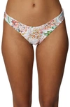 O'neill Arden Floral Rockley Reversible Bikini Bottoms In Vanilla