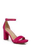 Naturalizer Joy Ankle Strap Sandals In Berry Suede