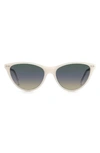 Isabel Marant 58mm Gradient Cat Eye Sunglasses In Ivory / Blue Green