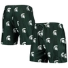 CONCEPTS SPORT CONCEPTS SPORT GREEN MICHIGAN STATE SPARTANS FLAGSHIP ALLOVER PRINT JAM SHORTS