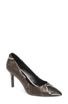 Karl Lagerfeld Royale Pump In Black/ Black Leather